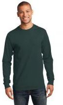Port & Company Adult Unisex 6.1-ounce, 100% Soft Spun Cotton Long Sleeve Essential T-Shirt